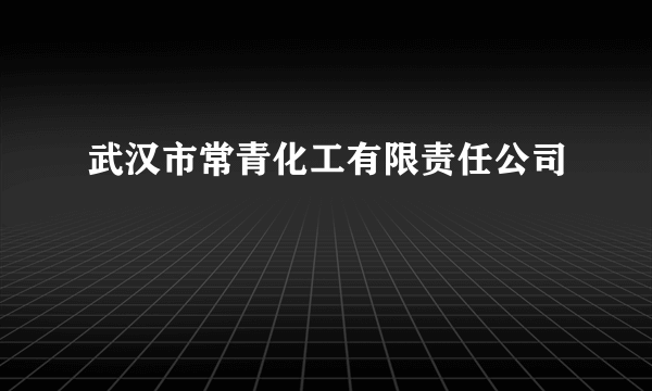 武汉市常青化工有限责任公司