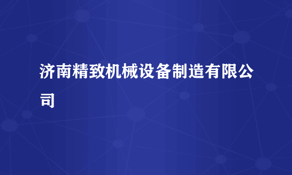 济南精致机械设备制造有限公司