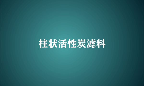 柱状活性炭滤料