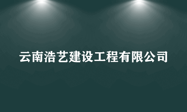 云南浩艺建设工程有限公司