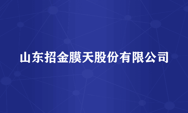 山东招金膜天股份有限公司