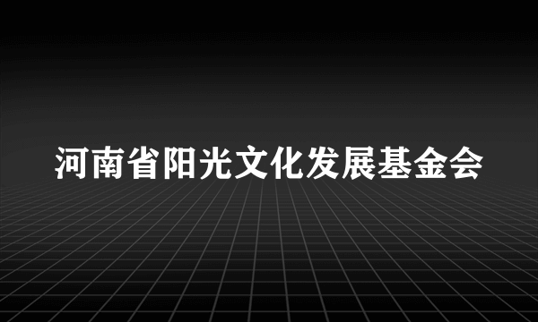 河南省阳光文化发展基金会