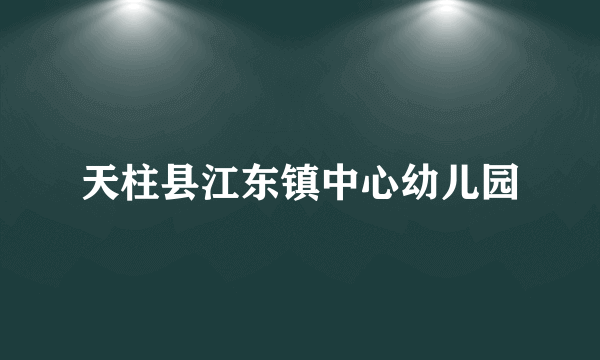 天柱县江东镇中心幼儿园