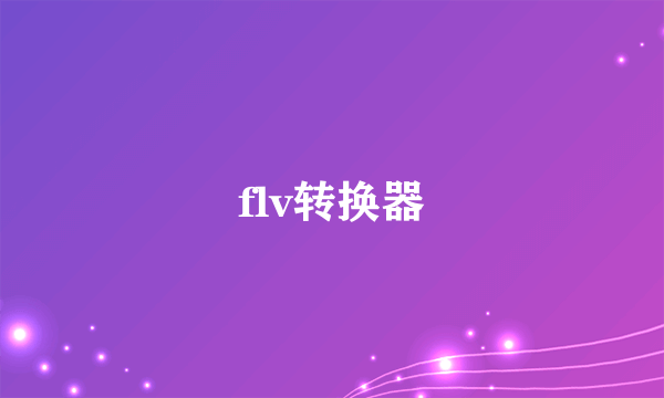 flv转换器