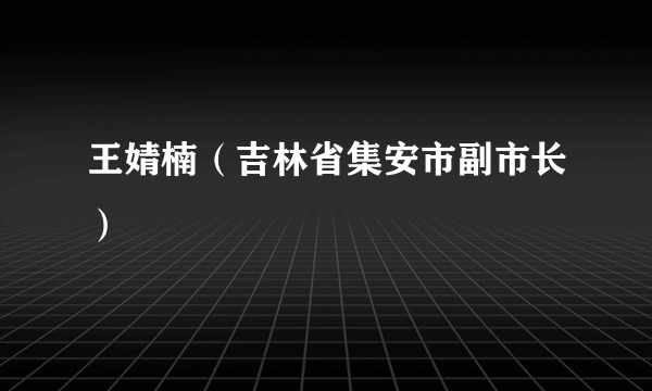 王婧楠（吉林省集安市副市长）