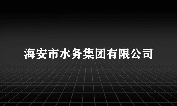 海安市水务集团有限公司