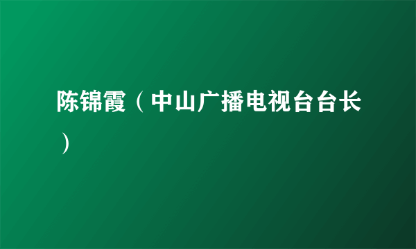 陈锦霞（中山广播电视台台长）