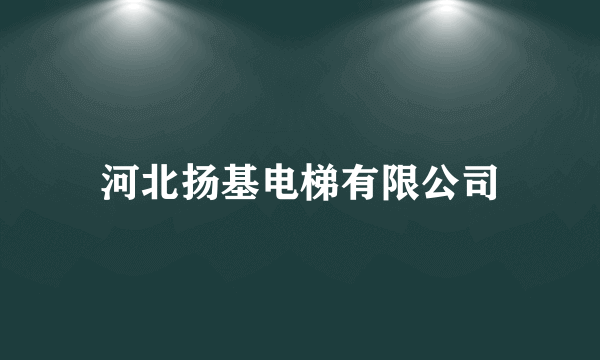 河北扬基电梯有限公司