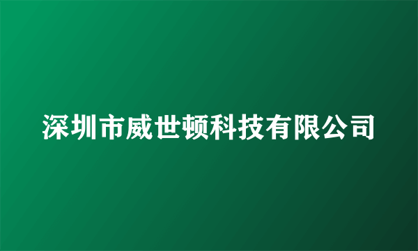 深圳市威世顿科技有限公司