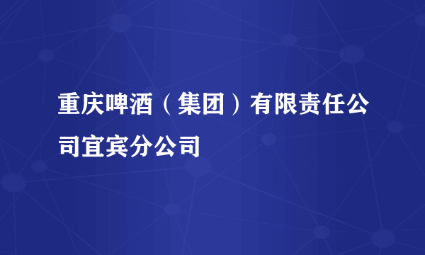 重庆啤酒（集团）有限责任公司宜宾分公司