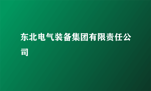 东北电气装备集团有限责任公司