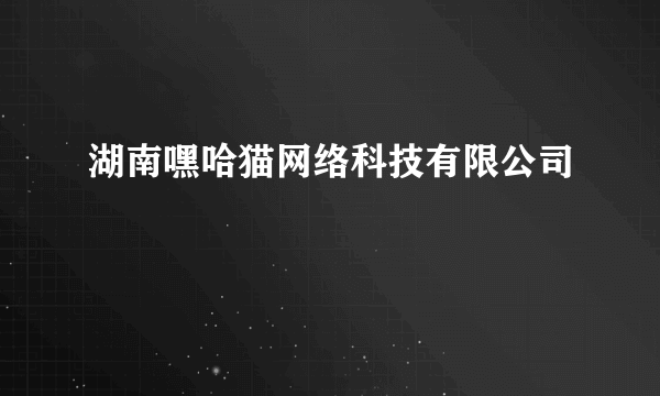 湖南嘿哈猫网络科技有限公司