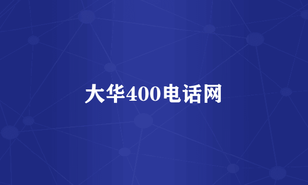 大华400电话网