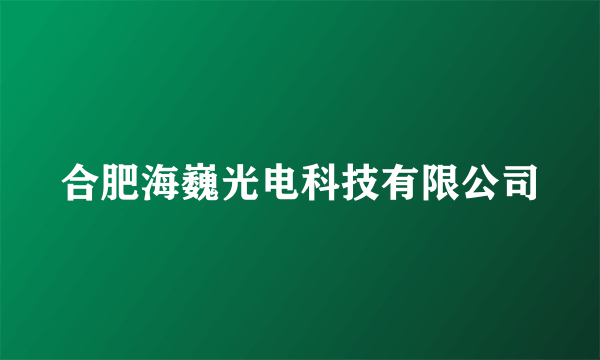 合肥海巍光电科技有限公司