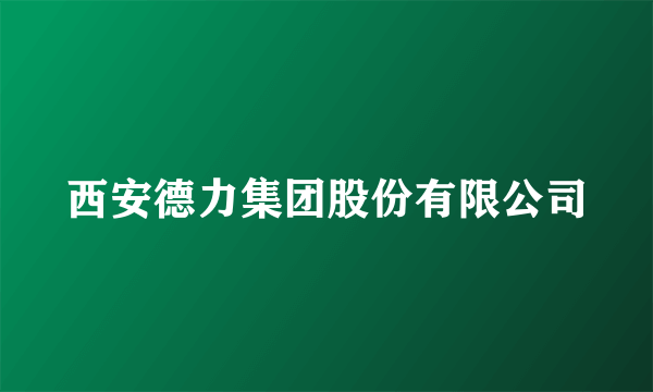 西安德力集团股份有限公司