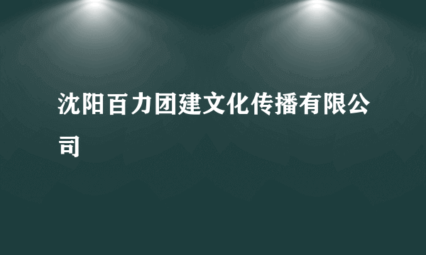 沈阳百力团建文化传播有限公司