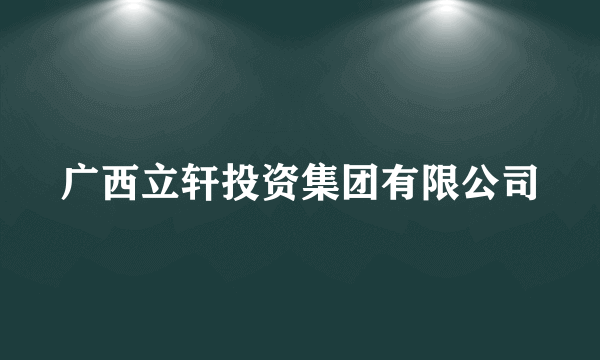 广西立轩投资集团有限公司