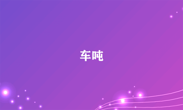 车吨