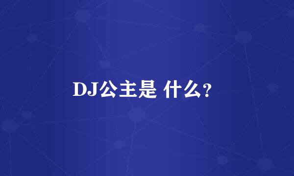 DJ公主是 什么？