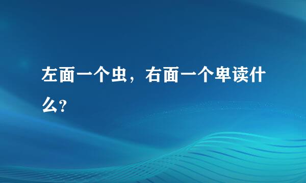 左面一个虫，右面一个卑读什么？