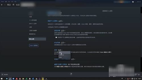 steam库存为私密状态怎么打开