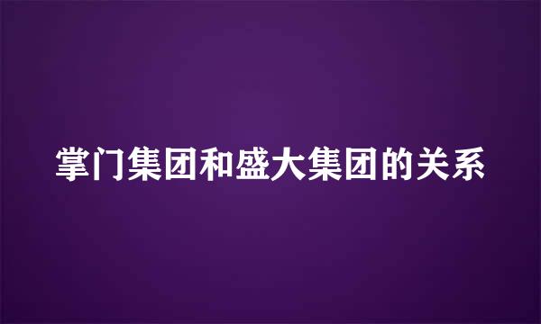 掌门集团和盛大集团的关系