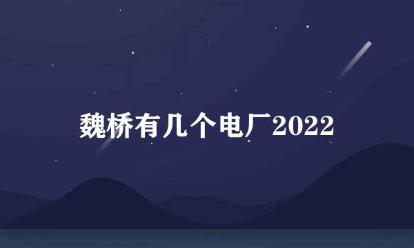 魏桥有几个电厂2022