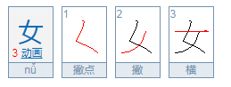 一个女加一点读什么字