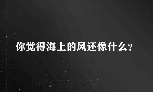 你觉得海上的风还像什么？