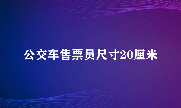 公交车售票员尺寸20厘米