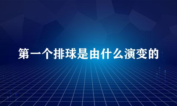 第一个排球是由什么演变的