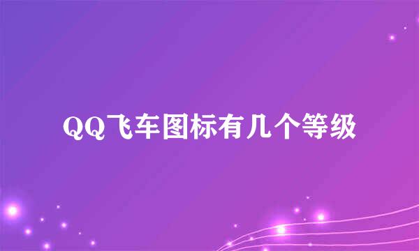 QQ飞车图标有几个等级