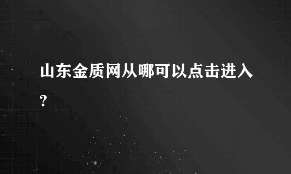 山东金质网从哪可以点击进入？