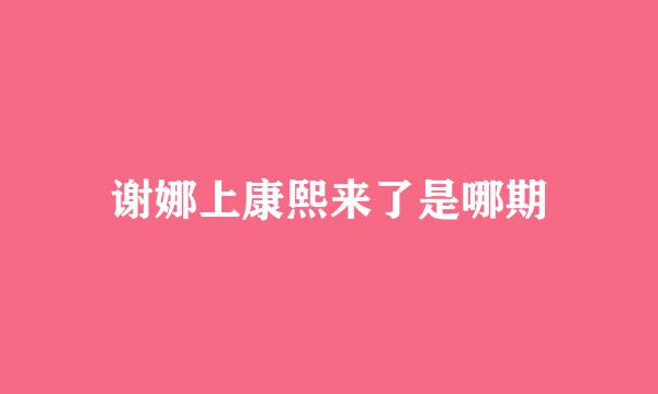 谢娜上康熙来了是哪期