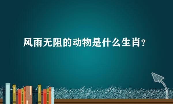 风雨无阻的动物是什么生肖？