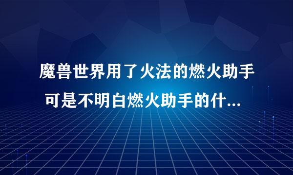 魔兽世界用了火法的燃火助手 可是不明白燃火助手的什么提示才是释放燃烧的最好时机？