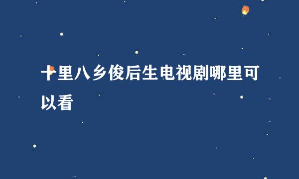 十里八乡俊后生电视剧哪里可以看