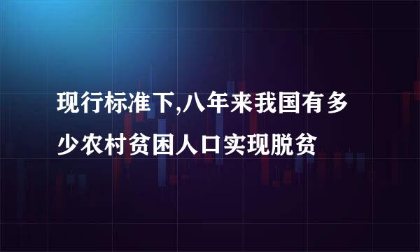 现行标准下,八年来我国有多少农村贫困人口实现脱贫