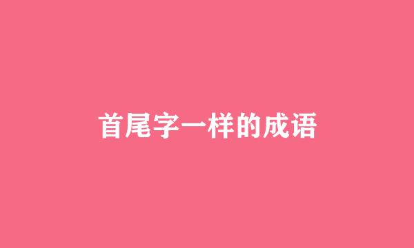 首尾字一样的成语