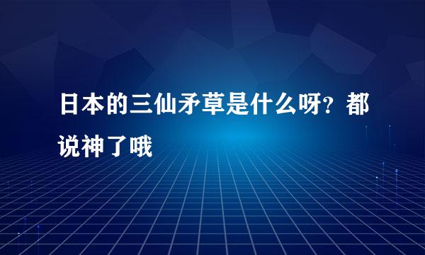 日本的三仙矛草是什么呀？都说神了哦