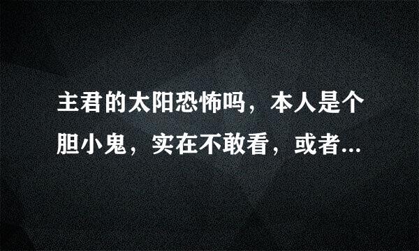 主君的太阳恐怖吗，本人是个胆小鬼，实在不敢看，或者说哪几集以后稍微不恐怖一点。