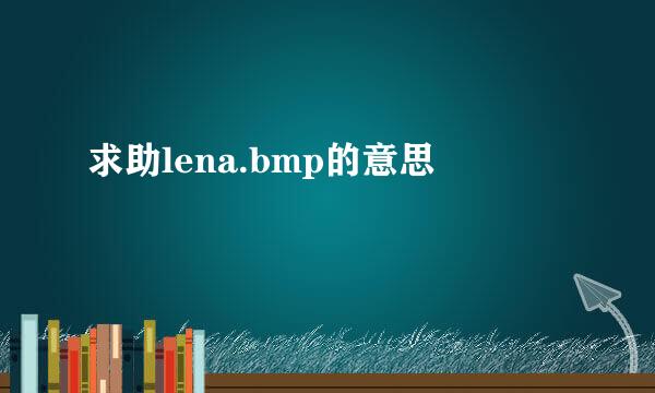 求助lena.bmp的意思