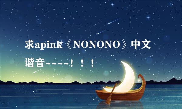 求apink《NONONO》中文谐音~~~~！！！