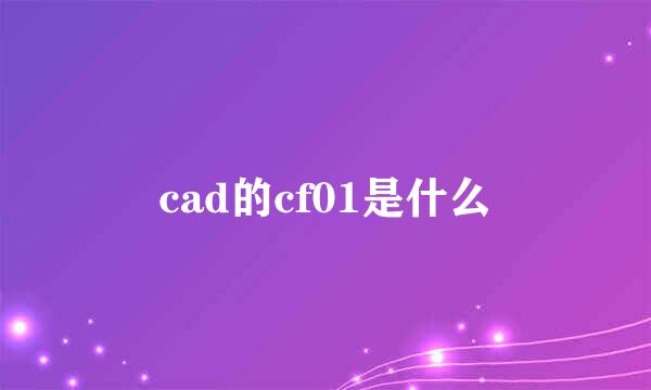 cad的cf01是什么