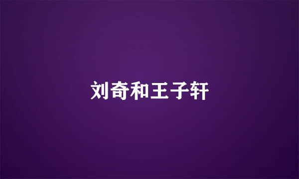 刘奇和王子轩