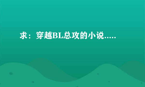 求：穿越BL总攻的小说.....