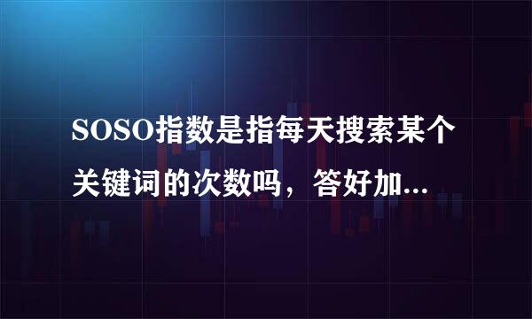 SOSO指数是指每天搜索某个关键词的次数吗，答好加100分