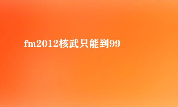 fm2012核武只能到99