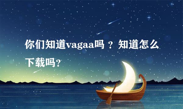 你们知道vagaa吗 ？知道怎么下载吗？