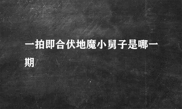 一拍即合伏地魔小舅子是哪一期